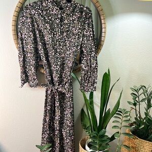 J.Crew floral dress with belt size 8